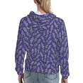 thumbnail image 7 of Kdxio Lavender Flowers Print Womens Oversized Hoodies Sweatshirts Hooded Pullover Tops Sweaters Casual-Large, 7 of 7