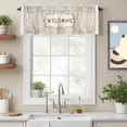 thumbnail image 2 of WELCOME Valance Curtain for Windows Sunflower Bee Summer Vintage Borders Rod Pocket Curtain Valances Short Window Treatments Panels for Kitchen Bathroom Laundry Room Basement 60 x 14 Inch, 2 of 9