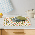 thumbnail image 2 of Printed Dish dry mat  for Kitchen Counter 2 Pack Absorbent Reversible Drying Mats Microfiber Kitchen Countertop Protector Dishes Drying Pad Extra Large 18"x24" Dish Mat, 2 of 8