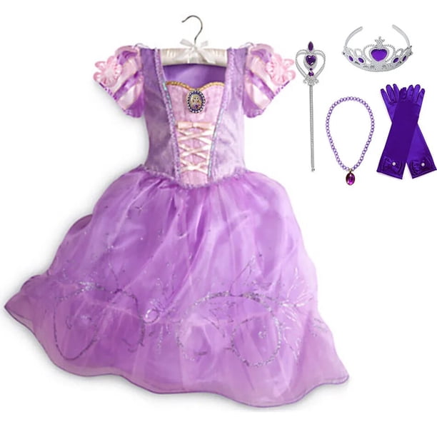Vestido de fiesta de princesa Disney para niñas, disfraz de Frozen, Elsa, Rapunzel, Addams, regalo de cumpleaños