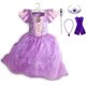 thumbnail image 1 of Vestido de fiesta de princesa Disney para niñas, disfraz de Frozen, Elsa, Rapunzel, Addams, regalo de cumpleaños, 1 of 4