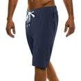 thumbnail image 5 of BXINGOHAI Triathlon Shorts $15 & Under Men's Cargo Shorts Plus Size Big and Tall Cargo Shorts Multi-Pockets Relaxed Summer Drawstring Beach Shorts Pants Navy,XL, 5 of 7