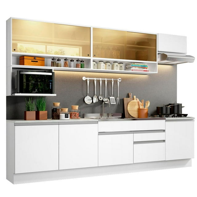 Cocina Integral 300 cm Blanco Verona Madesa 01