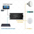 thumbnail image 5 of 2X Inyector Gigabit PoE Convertidor PoE de 12 V A 24 V para Conversiones Solares Entrada de 12-60 V Salida PoE Pasiva de 24 V para, 5 of 5