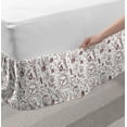 thumbnail image 2 of Brown and White Bed Skirt, Pattern with Vegetables Radish Carrot Peppers Herbs Healthy Food, Elastic Bedskirt Dust Ruffle Wrap Around for Bedding Decor, 4 Sizes, Dark Brown and White, by Ambesonne, 2 of 2