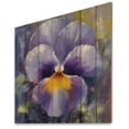 thumbnail image 2 of Designart "Natural Beauty of Purple and Yellow Pansies I" Floral Print on Natural Pine Wood, 2 of 5