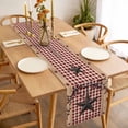 thumbnail image 3 of Table Runner 72 Inches Long for Kitchen Dining, Texas Star Farmhouse Dresser Scarf Farmhouse, Dining Table Decorations for Wedding/Parties, Rustic Red Plaid Berry Wooden 13 x 72 In, 3 of 8