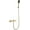 Brushed Gold, variant on Tub Faucet with Handheld Shower Bathtub Faucet Wall Mount Tub Filler Faucet Brass Tub Mixer Tap with Shower Hose and Shower Holder, 2 Handles 2 Holes,Chrome
