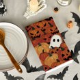 thumbnail image 6 of Sm:)e Orange Pumpkin Spooky Halloween Kitchen Towels Dish Towels Set of 2, 18x26 Inch, Seasonal Holiday Hand Towels for Kitchen and Dining Table, 6 of 6