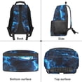 thumbnail image 6 of HUIACONG Blue Lightning Dinosaur School Backpack for Boys Kids Ages 6-18 Ergonomic Padded Straps Large Capacity Water Resistant Durable Bookbag for Elementary Middle High School Use, 6 of 7