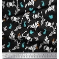 thumbnail image 2 of Soimoi polyester Crepe Fabric Leaves,Floral & Rabbit Animal Print Sewing Fabric Yard 52 Inch Wide, 2 of 3