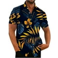 thumbnail image 1 of Birdeem Chemises pour Hommes Chemise Décontractée à Manches Courtes Imprimée Col Rabattu, 1 of 1
