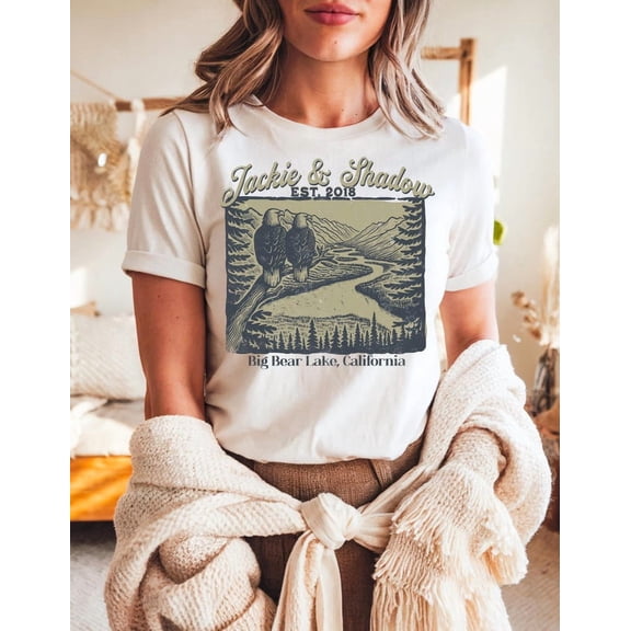 Jackie and Shadow Eagles Unisex Tee, Big Bear Lake Bald Eagles T-Shirt, Nature Lover Gift, Wildlife Enthusiast Shirt, Live Video Bald Eagles, Remembrance T-Shirt