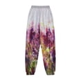 thumbnail image 5 of Pantalones de cintura elástica con estampado informal a la moda para mujer, pantalones largos rectos, pantalones de chándal Fridja  alkflakhf32409, 5 of 5