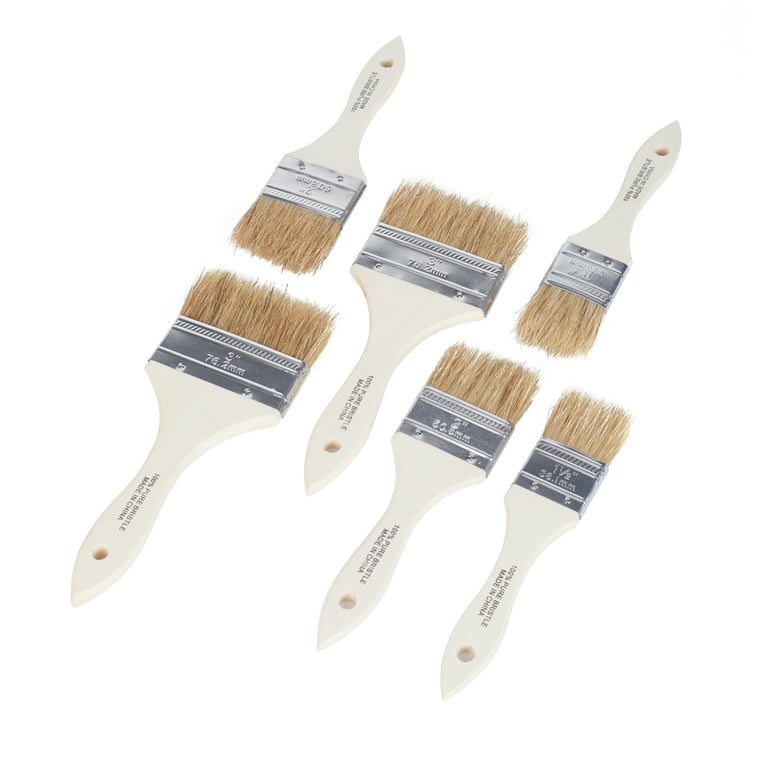 Natural Bristle Flat 1-in. Chip Household Paint Brush for Paint