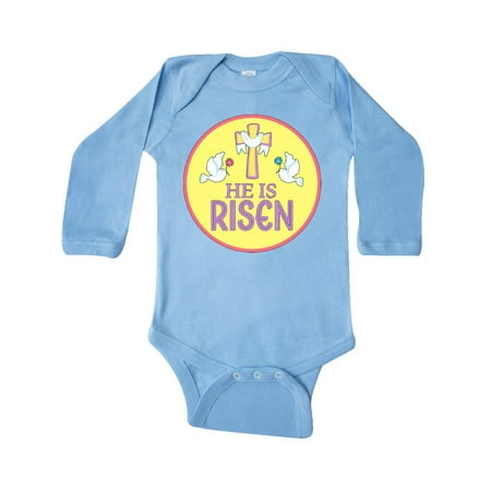 

Inktastic He Is Risen for Easter Gift Baby Boy or Baby Girl Long Sleeve Bodysuit