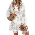 thumbnail image 1 of EYIIYE Femmes Sexy Dentelle Bikini Creux Cover-ups Floral Print Mini Robe, 1 of 5