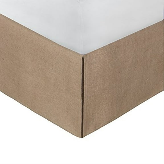 Greenland Home Burlap Bed Skirt, Natural, Full
