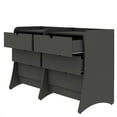 thumbnail image 6 of Manhattan Comfort Coney Mid-Century Modern 3-Drawer Dresser in Gray (Set of 2), 6 of 9