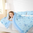 thumbnail image 4 of Feelyou Dreamy Princess Bow Bedding Comforter Set, Fairy Tale Bowknot Blue Twin Comforter Sets, Teens Kids Girls Reversible Bedding Set, Microfiber Bedroom Decor, 2-Piece, 4 of 8
