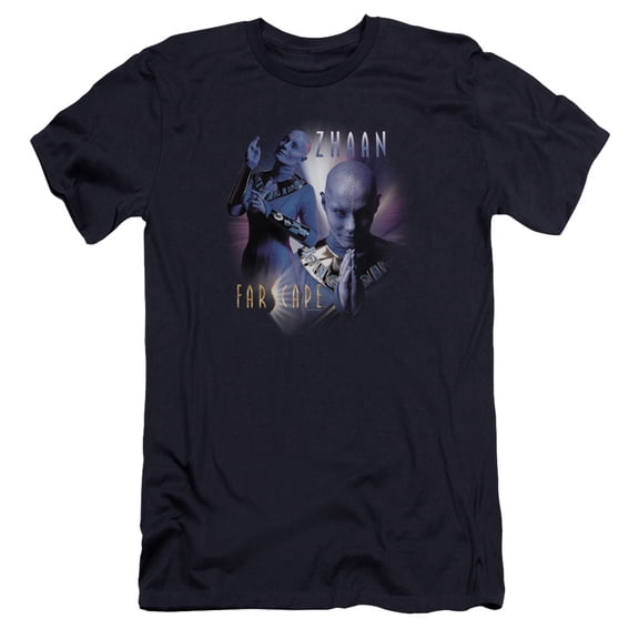 Farscape Zhaan Premium Canvas Adult Slim Fit 30/1 T-Shirt Navy