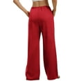 thumbnail image 4 of JoliSweat Wide Leg Sweatpants Women Baggy Low Rise Sweatpants with Pockets Spring Fall Y2K Drawstring Straight Leg Sweatpant, 4 of 6