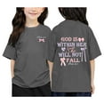 thumbnail image 2 of Chemises pour Filles Col Rond Imprimé T-Shirt à Manches Courtes pour Filles Chemises d'Été pour Filles Vêtements pour Enfants Filles 10-11 Ans Mode Filles, 2 of 5