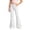 White, variant on HAJWOH Girls Flare Pants High Waist Slim Fit School Uniform Y2K Bell Bottoms | Back to School Trousers with Pockets