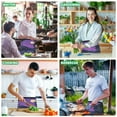 thumbnail image 5 of Yayeee Waist Apron with Pockets for Cooking Waterproof Half Server Aprons, Purple Street, 5 of 7