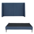 thumbnail image 1 of Box Base Cama Slim Matrimonial + Cabecera Milan Azul, 1 of 8