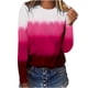 thumbnail image 1 of ICHUANYI Clearance Women's Fashion Casual Round Neck Long Sleeve Printed Top T-Shirt Blouse(Red, S) ICHUANYI WER2023081017901, 1 of 3