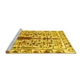 thumbnail image 2 of Ahgly Company Machine Washable Indoor Rectangle Abstract Yellow Contemporary Area Rugs, 8' x 12', 2 of 4