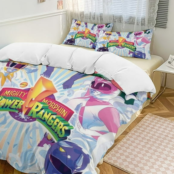 Power Rangers 3-Piece Bedding Comforter Set Bed Cover Set Soft Warm Bedding for Bedroom, Home, Hotel 86"x70"