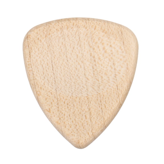 Uxcell 1 Pcs Wood Guitar Pick, 3.0mm Ultra Heavy Gauge Maple Wood Groove Shape Guitar Picks for Electric and Acoustic Guitars, Light Wood Color
