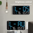 thumbnail image 3 of Réveil Mural Numérique, Réveil Électronique à Écran LED avec Luminosité Réglable, Affichage Multifonctionnel Horloge de Table 12/24 H, Horloge de Décoration Murale, 3 of 7