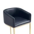thumbnail image 5 of Manhattan Comfort Louvre Upholstered Counter Stool with Steel Base in Black, 5 of 7
