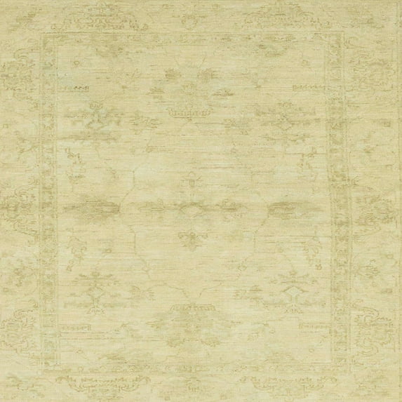 Ahgly Company Machine Washable Indoor Square Abstract Brown Gold Area Rugs, 8' Square