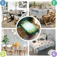 thumbnail image 4 of Colorful Radial Tie Dye Pattern Rectangle Tablecloth 60"x84",Waterproof Polyester Rectangle Table Cloth, Wipeable Spillproof Polyester Tablecloth for Dining, Camping, Indoor and Outdoor, 4 of 5