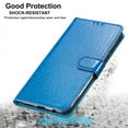 thumbnail image 4 of For iPhone 7 Plus / iPhone 8 Plus Wallet Case Bling Shiny Premium PU Leather with RFID Blocking Card Slots Holder Magnetic Flip Kickstand Shockproof Wrist Strap Cover, Blue, 4 of 7