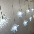 thumbnail image 3 of Snowflakes LED Curtain Lights Color Changing Snowflakes Fairy Lights, LED Snowflake Lights for Home, Church, Wedding, Birthday COLD-USB, 3 of 6