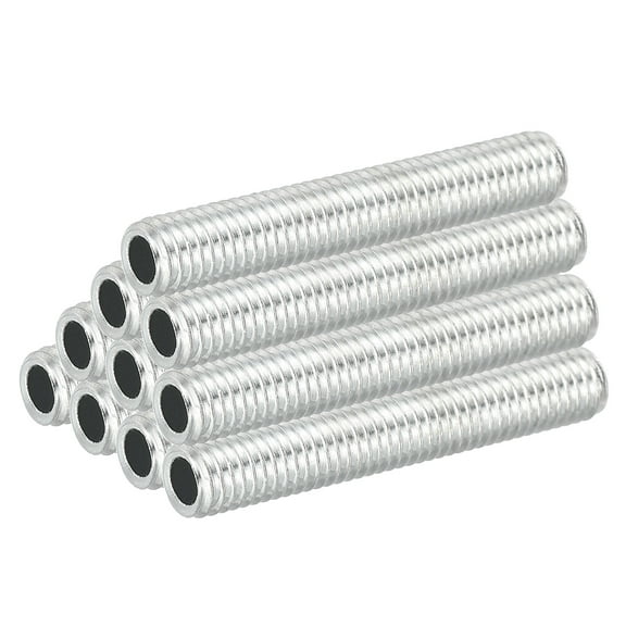 Uxcell M8 Thread Carbon Steel Lamp Pipe, 20 Set 50mm/1.97" Hollow Tube Adapter