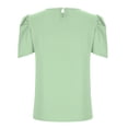 thumbnail image 6 of ALLLIST Womens Spring Tops Green Elbow-Length Crew Neck Floral T-Shirts Womens Shirts Under $5, 6 of 7