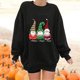 thumbnail image 2 of Top de suéter con estampado navideño de manga larga con cuello redondo para mujer primavera otoño Pompotops  FGAJ10710, 2 of 5