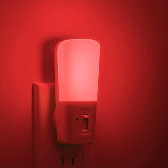 LOHAS Red Night Light Plug in, Dimmable Light LED Night Lights with Dusk to Dawn Sensor, Adjustable Brightness Red Light for Nursery Kids Room Hallway Kitchen,Christmas Gift 2 Pack