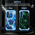 thumbnail image 2 of Casetego for Samsung Galaxy S24 Plus 5G Case,Glow in The Dark Three Layer Heavy Duty Shockproof Full Protection Hard Plastic Bumper+Soft Silicone Protective Case,Flower, 2 of 8