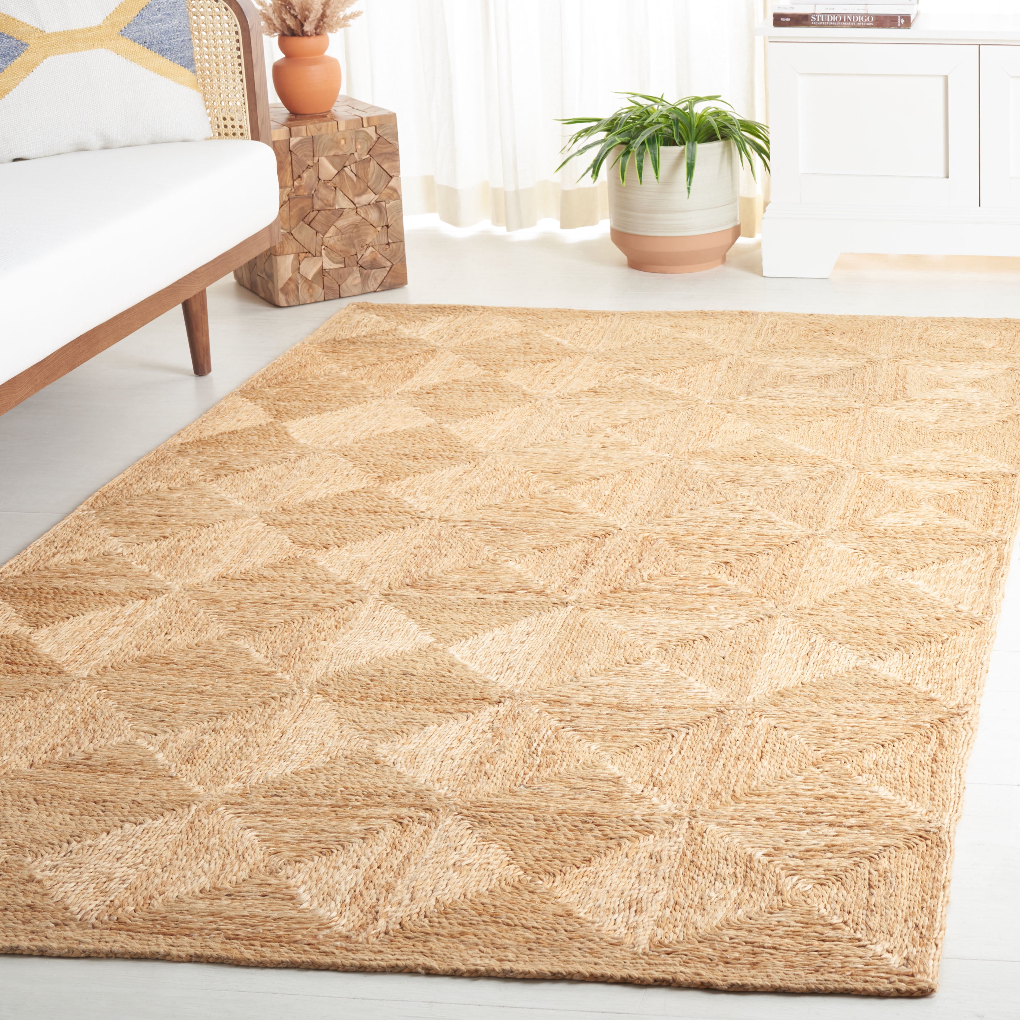 SAFAVIEH Natural Fiber Lyall Geometric Area Rug, Natural, 8' x 10'