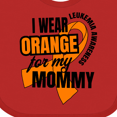 thumbnail image 4 of Inktastic I Wear Orange For My Mommy Leukemia Awareness Boys or Girls Baby Bib, 4 of 4