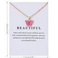 thumbnail image 3 of PVCS Doux Papillon Collier Acrylique Couleur Chaîne Clavicule Collier, 3 of 3