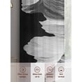 thumbnail image 6 of Abstract Mountain Sheer Curtains 108 Inches Long 2 Panels White Black Modern Impressionist Light Filtering Semi Sheer Window Curtains Drapes for Bedroom Living Room 52"x108", 6 of 7