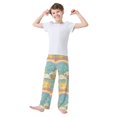 thumbnail image 2 of FORMRS Boys Pajama Pants with Pockets Size 11-12Y Kids Lounge Sleep Bottoms, Retro Beige Rainbow, 2 of 8
